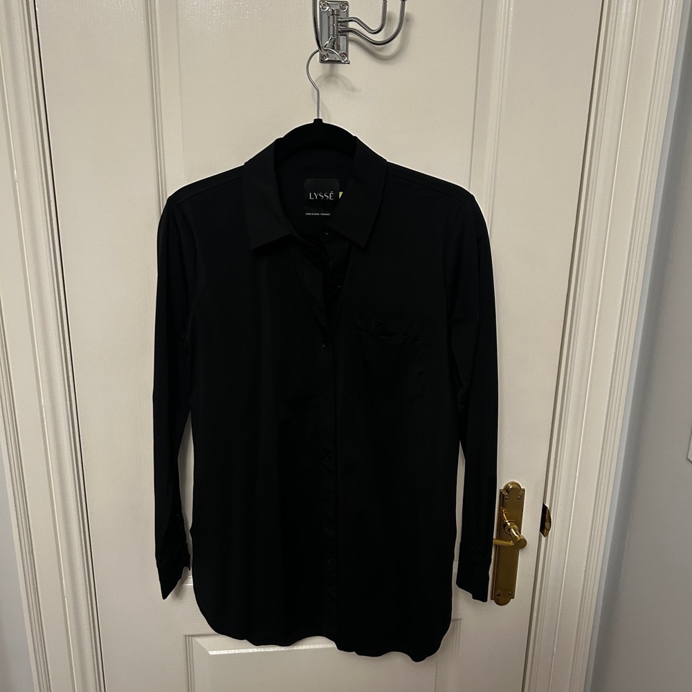 Black button down shirt